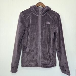 The North Face Womens Osito Soft Fleece Hooded Jacket Size Small Purple Full Zip